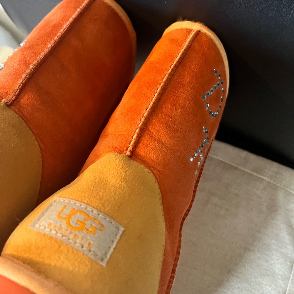 Ugg Authentic Custom-Made Orange Suede Monogram S… - image 8